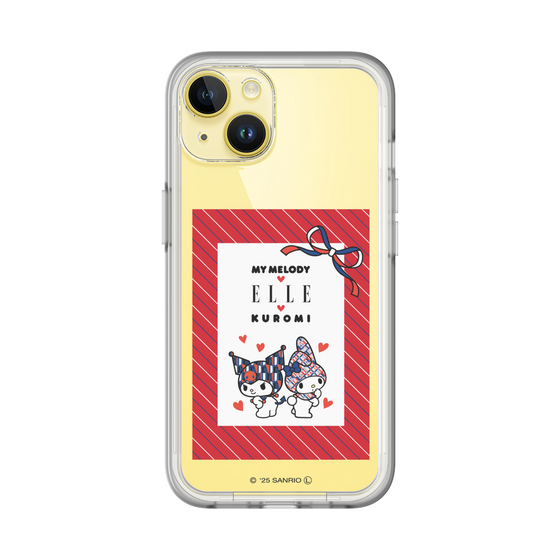 スリムプロテクションプレミアムケース［ ELLE×マイメロディ＆クロミ - トリコロールカラーグラフィック1 ］