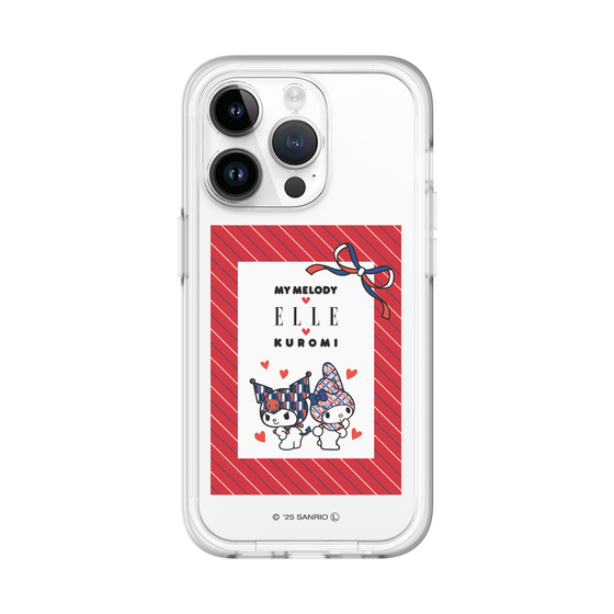 スリムプロテクションプレミアムケース［ ELLE×マイメロディ＆クロミ - トリコロールカラーグラフィック1 ］