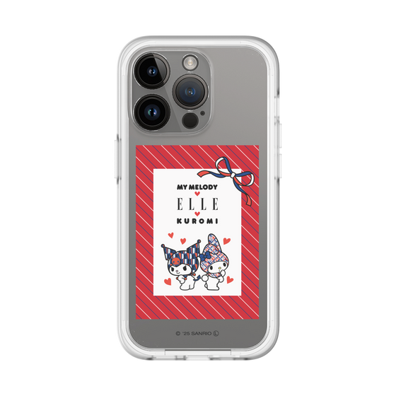 スリムプロテクションプレミアムケース［ ELLE×マイメロディ＆クロミ - トリコロールカラーグラフィック1 ］