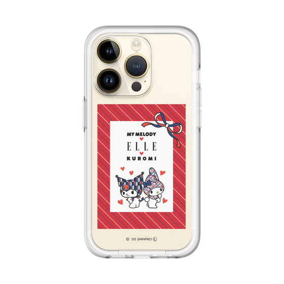 スリムプロテクションプレミアムケース［ ELLE×マイメロディ＆クロミ - トリコロールカラーグラフィック1 ］