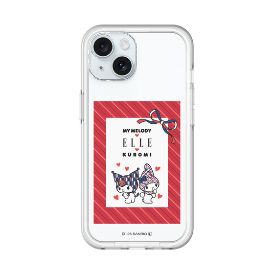スリムプロテクションプレミアムケース［ ELLE×マイメロディ＆クロミ - トリコロールカラーグラフィック1 ］