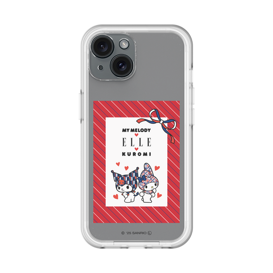 スリムプロテクションプレミアムケース［ ELLE×マイメロディ＆クロミ - トリコロールカラーグラフィック1 ］