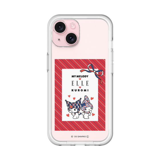 スリムプロテクションプレミアムケース［ ELLE×マイメロディ＆クロミ - トリコロールカラーグラフィック1 ］