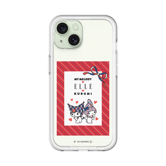 スリムプロテクションプレミアムケース［ ELLE×マイメロディ＆クロミ - トリコロールカラーグラフィック1 ］