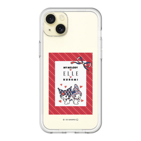 スリムプロテクションプレミアムケース［ ELLE×マイメロディ＆クロミ - トリコロールカラーグラフィック1 ］