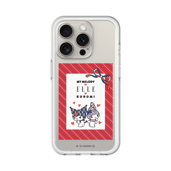 スリムプロテクションプレミアムケース［ ELLE×マイメロディ＆クロミ - トリコロールカラーグラフィック1 ］