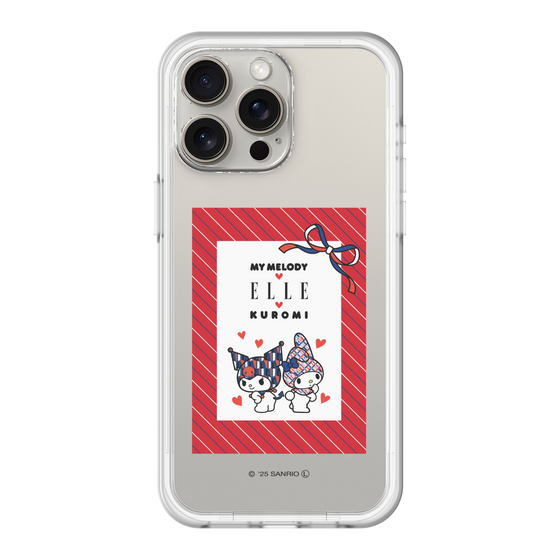 スリムプロテクションプレミアムケース［ ELLE×マイメロディ＆クロミ - トリコロールカラーグラフィック1 ］