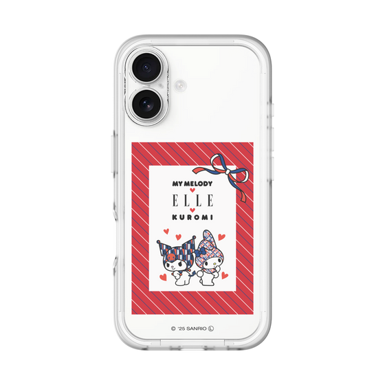 スリムプロテクションプレミアムケース［ ELLE×マイメロディ＆クロミ - トリコロールカラーグラフィック1 ］