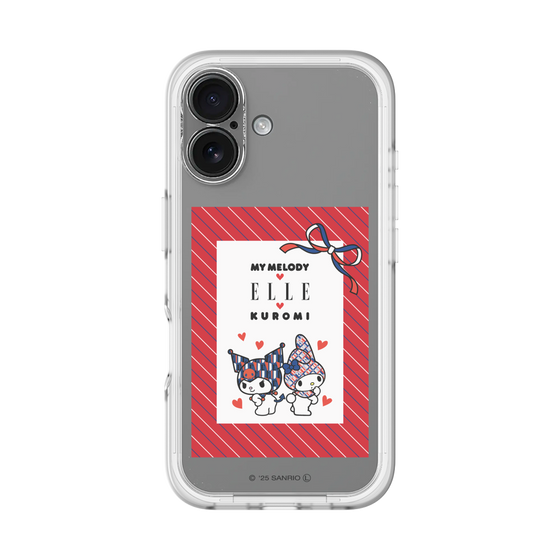 スリムプロテクションプレミアムケース［ ELLE×マイメロディ＆クロミ - トリコロールカラーグラフィック1 ］