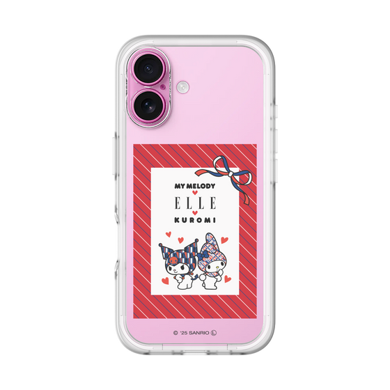 スリムプロテクションプレミアムケース［ ELLE×マイメロディ＆クロミ - トリコロールカラーグラフィック1 ］