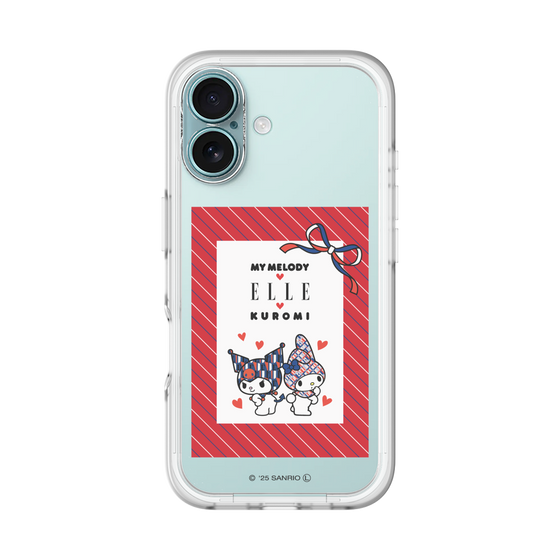 スリムプロテクションプレミアムケース［ ELLE×マイメロディ＆クロミ - トリコロールカラーグラフィック1 ］