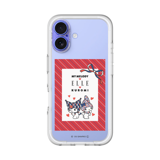 スリムプロテクションプレミアムケース［ ELLE×マイメロディ＆クロミ - トリコロールカラーグラフィック1 ］
