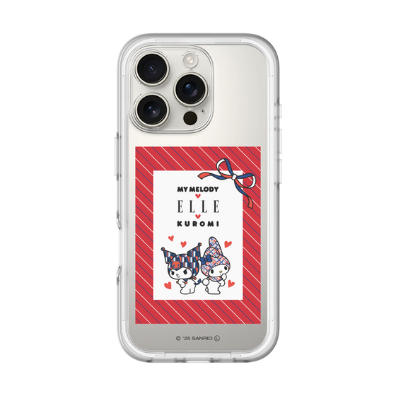 スリムプロテクションプレミアムケース［ ELLE×マイメロディ＆クロミ - トリコロールカラーグラフィック1 ］