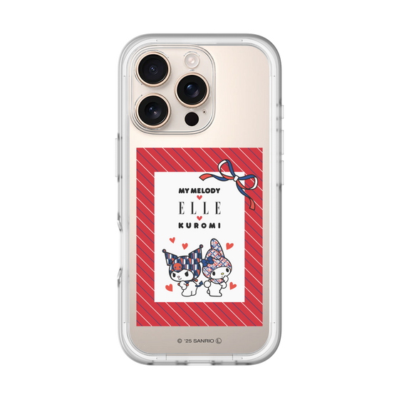 スリムプロテクションプレミアムケース［ ELLE×マイメロディ＆クロミ - トリコロールカラーグラフィック1 ］