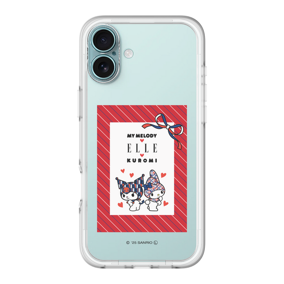 スリムプロテクションプレミアムケース［ ELLE×マイメロディ＆クロミ - トリコロールカラーグラフィック1 ］