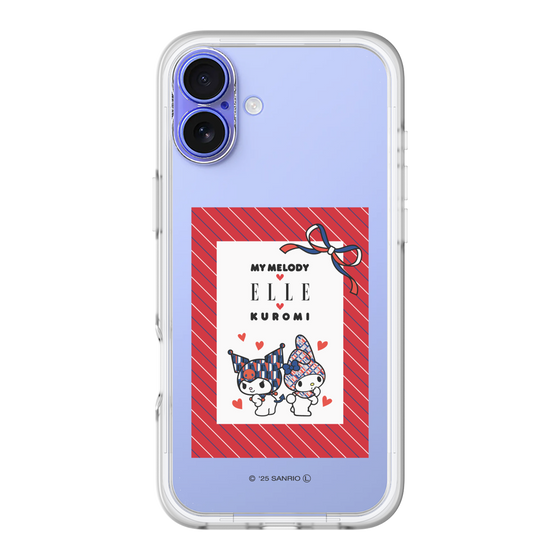 スリムプロテクションプレミアムケース［ ELLE×マイメロディ＆クロミ - トリコロールカラーグラフィック1 ］