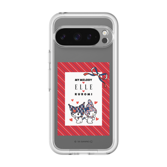 スリムプロテクションプレミアムケース［ ELLE×マイメロディ＆クロミ - トリコロールカラーグラフィック1 ］