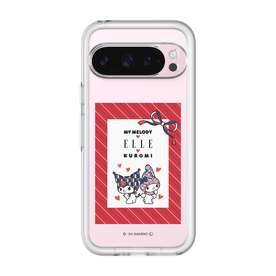 スリムプロテクションプレミアムケース［ ELLE×マイメロディ＆クロミ - トリコロールカラーグラフィック1 ］