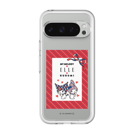 スリムプロテクションプレミアムケース［ ELLE×マイメロディ＆クロミ - トリコロールカラーグラフィック1 ］