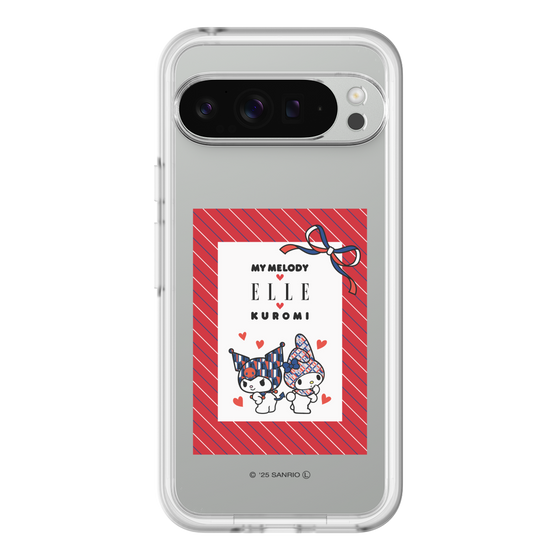 スリムプロテクションプレミアムケース［ ELLE×マイメロディ＆クロミ - トリコロールカラーグラフィック1 ］