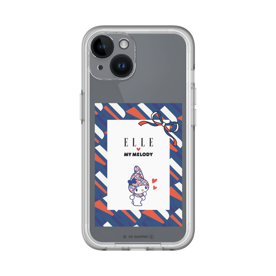 スリムプロテクションプレミアムケース［ ELLE×マイメロディ＆クロミ - トリコロールカラーグラフィック3 ］