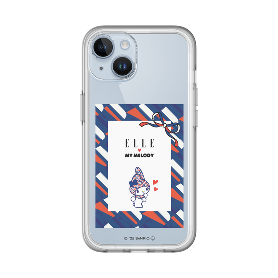 スリムプロテクションプレミアムケース［ ELLE×マイメロディ＆クロミ - トリコロールカラーグラフィック3 ］