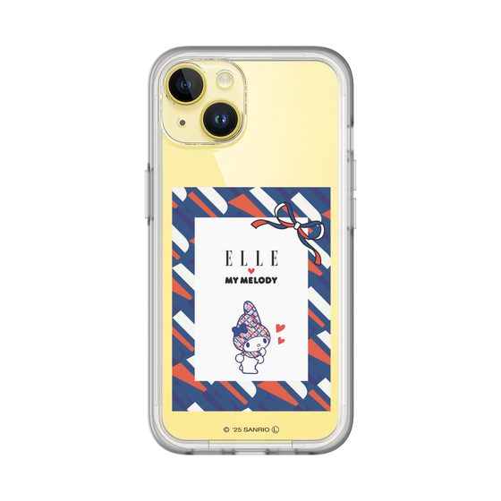 スリムプロテクションプレミアムケース［ ELLE×マイメロディ＆クロミ - トリコロールカラーグラフィック3 ］