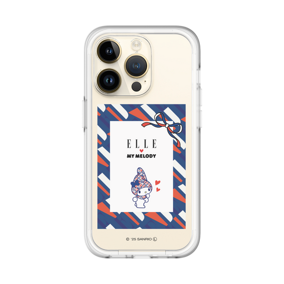 スリムプロテクションプレミアムケース［ ELLE×マイメロディ＆クロミ - トリコロールカラーグラフィック3 ］