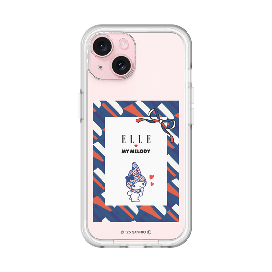 スリムプロテクションプレミアムケース［ ELLE×マイメロディ＆クロミ - トリコロールカラーグラフィック3 ］