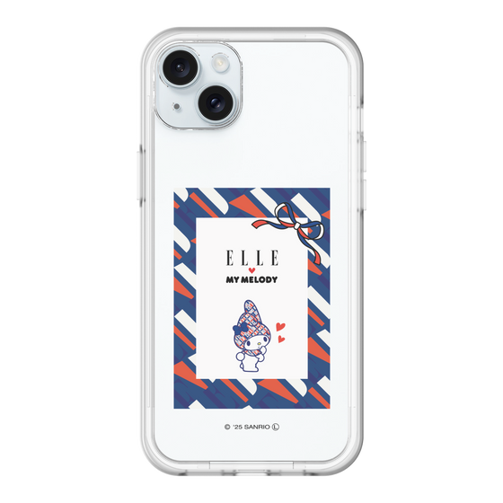 スリムプロテクションプレミアムケース［ ELLE×マイメロディ＆クロミ - トリコロールカラーグラフィック3 ］
