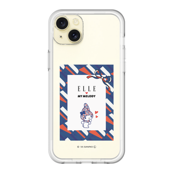 スリムプロテクションプレミアムケース［ ELLE×マイメロディ＆クロミ - トリコロールカラーグラフィック3 ］