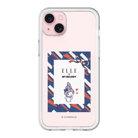 スリムプロテクションプレミアムケース［ ELLE×マイメロディ＆クロミ - トリコロールカラーグラフィック3 ］