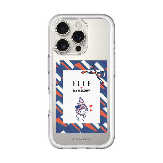 スリムプロテクションプレミアムケース［ ELLE×マイメロディ＆クロミ - トリコロールカラーグラフィック3 ］