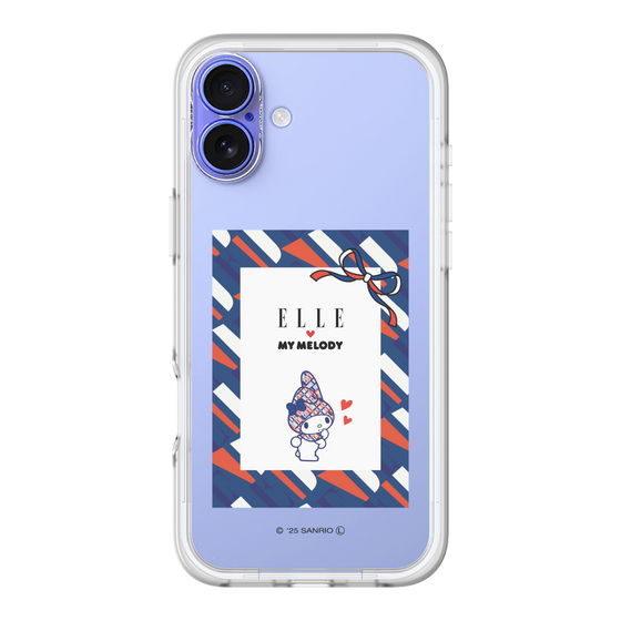 スリムプロテクションプレミアムケース［ ELLE×マイメロディ＆クロミ - トリコロールカラーグラフィック3 ］