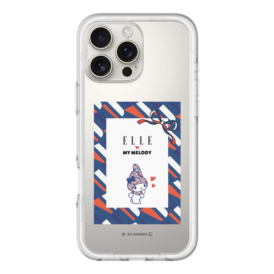 スリムプロテクションプレミアムケース［ ELLE×マイメロディ＆クロミ - トリコロールカラーグラフィック3 ］
