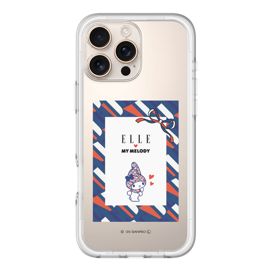 スリムプロテクションプレミアムケース［ ELLE×マイメロディ＆クロミ - トリコロールカラーグラフィック3 ］