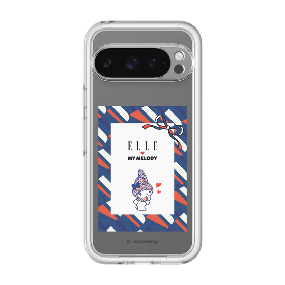 スリムプロテクションプレミアムケース［ ELLE×マイメロディ＆クロミ - トリコロールカラーグラフィック3 ］