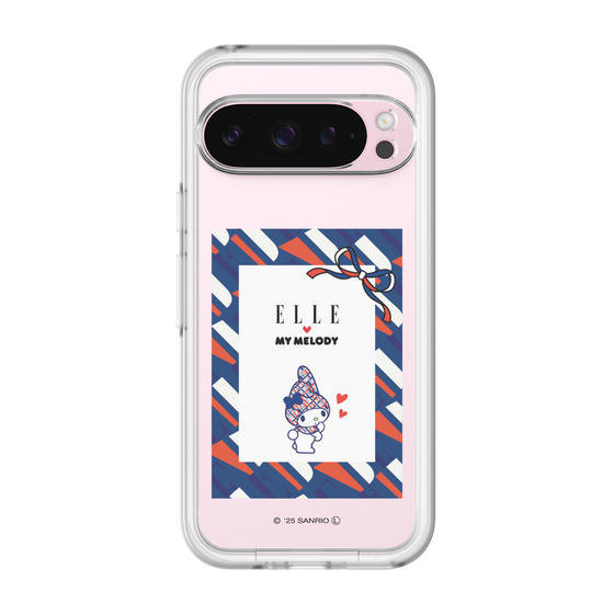 スリムプロテクションプレミアムケース［ ELLE×マイメロディ＆クロミ - トリコロールカラーグラフィック3 ］