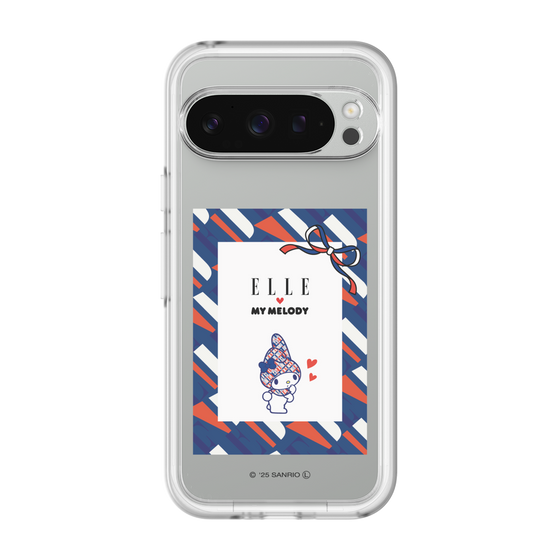 スリムプロテクションプレミアムケース［ ELLE×マイメロディ＆クロミ - トリコロールカラーグラフィック3 ］