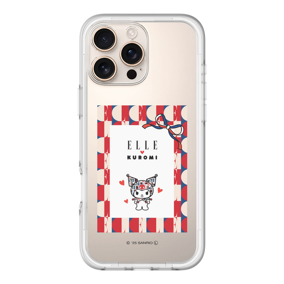 スリムプロテクションプレミアムケース［ ELLE×マイメロディ＆クロミ - トリコロールカラーグラフィック4 ］
