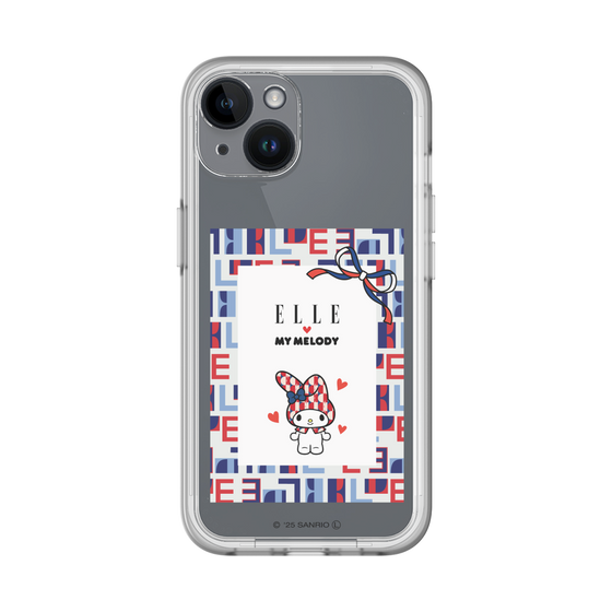 スリムプロテクションプレミアムケース［ ELLE×マイメロディ＆クロミ - トリコロールカラーグラフィック5 ］