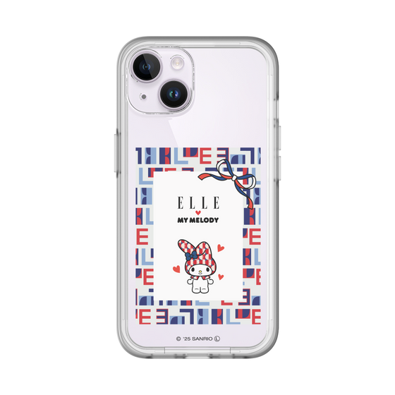 スリムプロテクションプレミアムケース［ ELLE×マイメロディ＆クロミ - トリコロールカラーグラフィック5 ］
