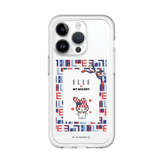 スリムプロテクションプレミアムケース［ ELLE×マイメロディ＆クロミ - トリコロールカラーグラフィック5 ］