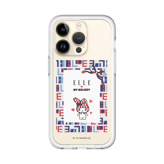 スリムプロテクションプレミアムケース［ ELLE×マイメロディ＆クロミ - トリコロールカラーグラフィック5 ］