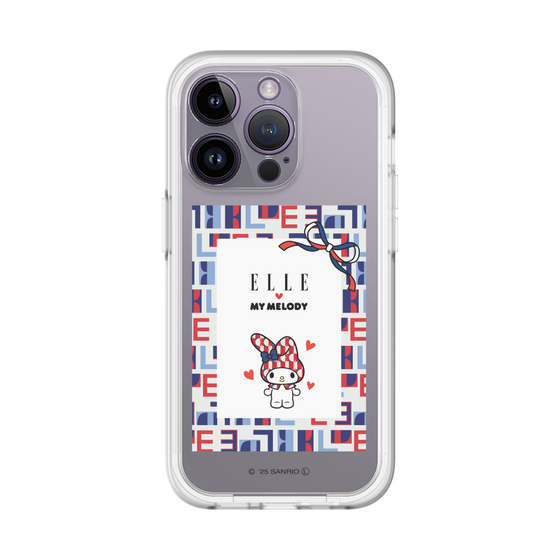 スリムプロテクションプレミアムケース［ ELLE×マイメロディ＆クロミ - トリコロールカラーグラフィック5 ］