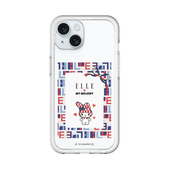 スリムプロテクションプレミアムケース［ ELLE×マイメロディ＆クロミ - トリコロールカラーグラフィック5 ］