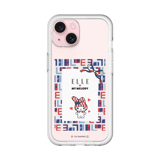 スリムプロテクションプレミアムケース［ ELLE×マイメロディ＆クロミ - トリコロールカラーグラフィック5 ］
