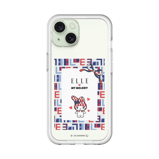 スリムプロテクションプレミアムケース［ ELLE×マイメロディ＆クロミ - トリコロールカラーグラフィック5 ］