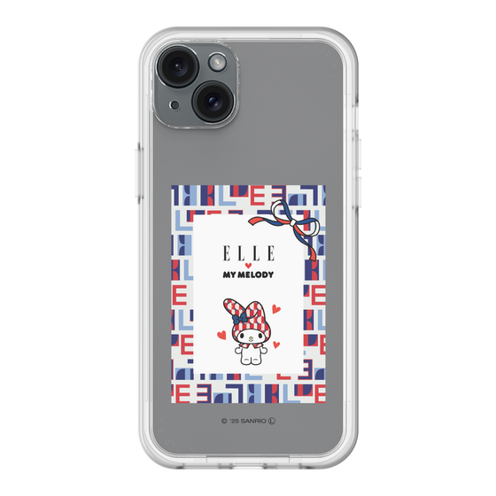 スリムプロテクションプレミアムケース［ ELLE×マイメロディ＆クロミ - トリコロールカラーグラフィック5 ］