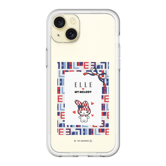 スリムプロテクションプレミアムケース［ ELLE×マイメロディ＆クロミ - トリコロールカラーグラフィック5 ］